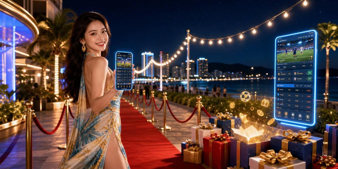 Người dùng tại Nha Trang chơi game cá cược trực tuyến trên bãi biển buổi chiều
